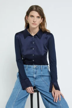 Chemisier en soie et viscose