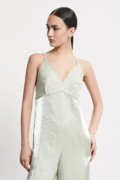 Combinaison en viscose et lin