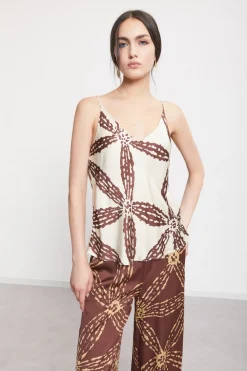 Débardeur en satin de viscose