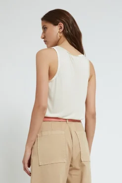 Débardeur en soie et viscose