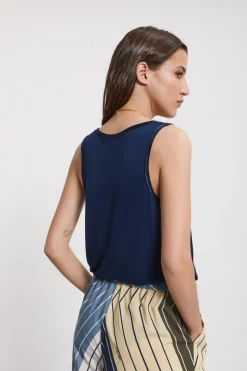Débardeur en soie et viscose