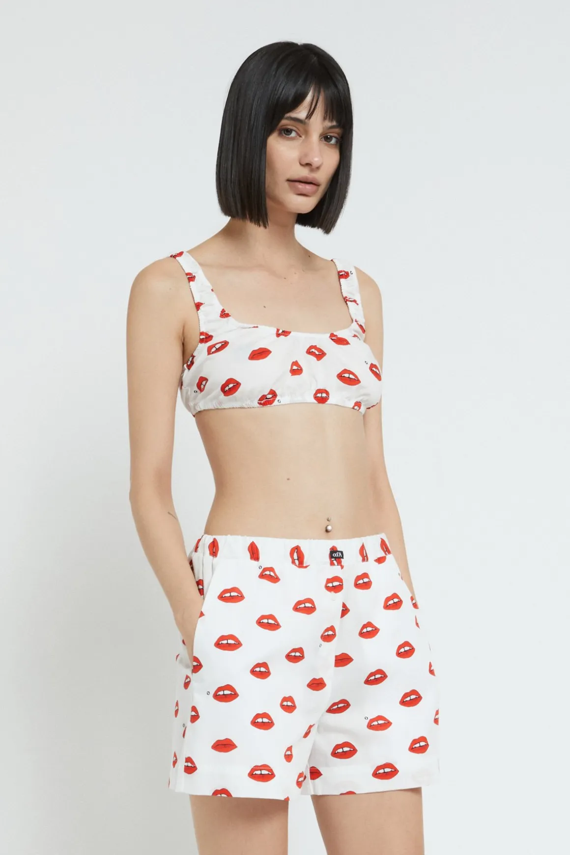 Ensemble de lingerie en coton imprimé