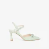 Escarpins pointus slingback en cuir