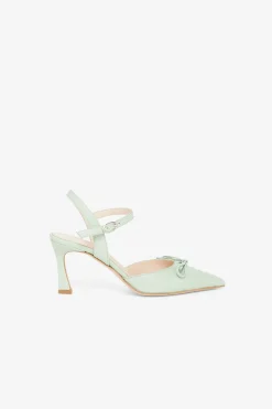Escarpins pointus slingback en cuir