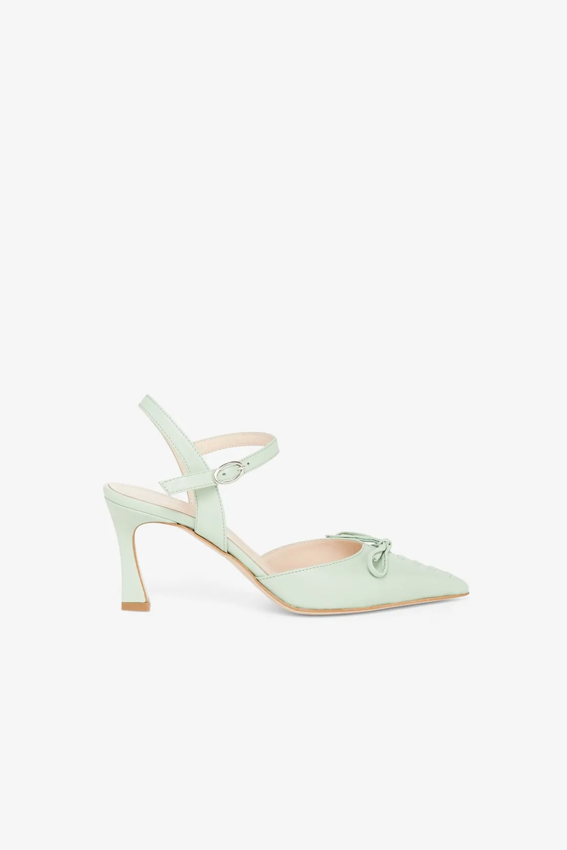 Escarpins pointus slingback en cuir