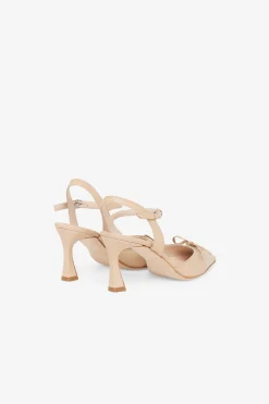 Escarpins pointus slingback en cuir