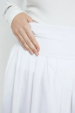 Jupe en popeline avec taille