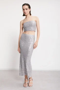 Jupe longue avec paillettes