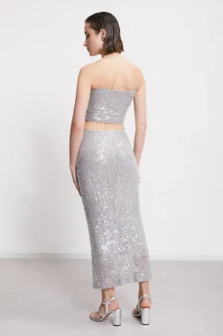 Jupe longue avec paillettes