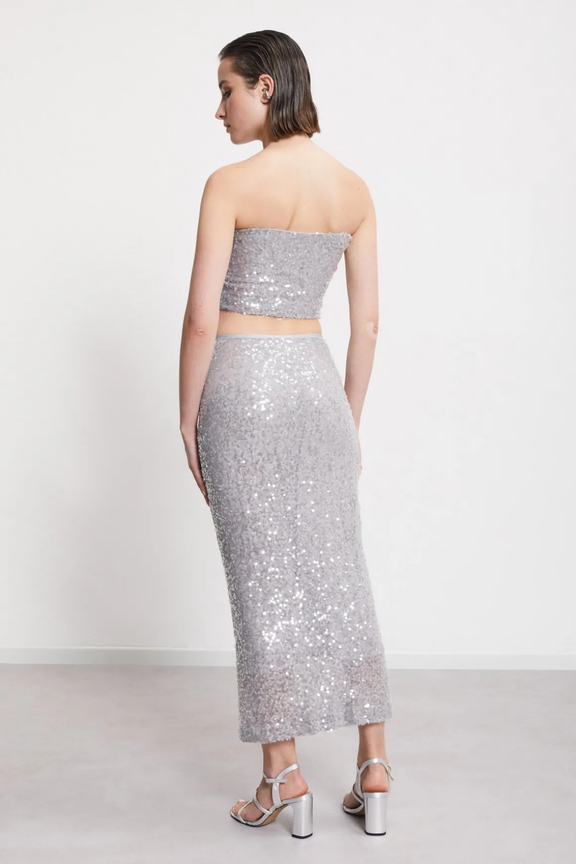 Jupe longue avec paillettes