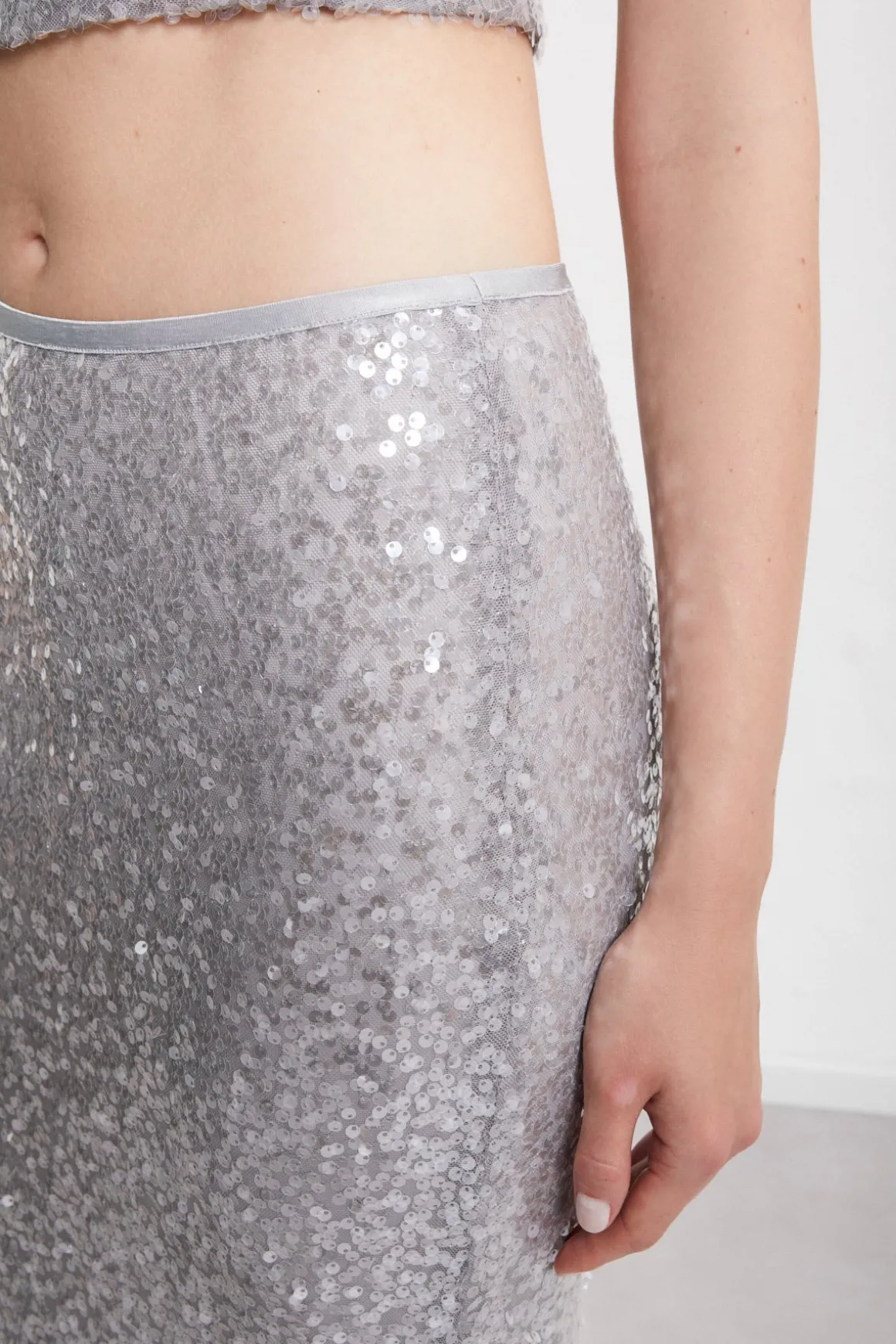 Jupe longue avec paillettes