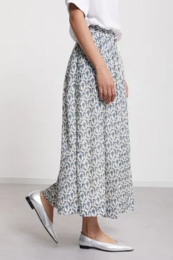 Jupe longue en coton imprimé