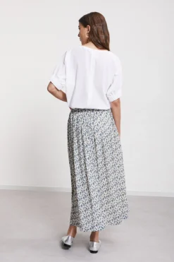 Jupe longue en coton imprimé