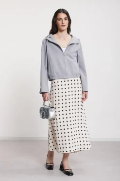 Jupe longue en crêpe de viscose