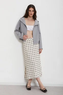 Jupe longue en crêpe de viscose