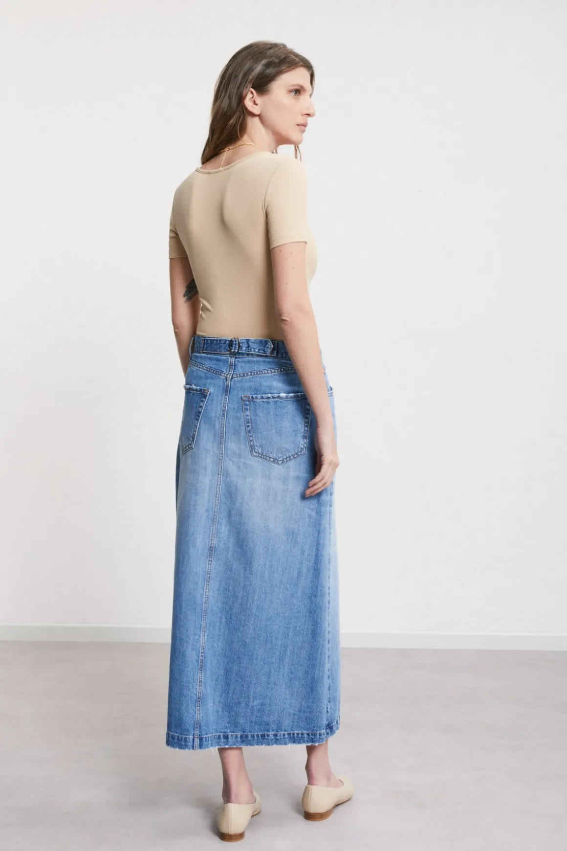 Jupe longue jeans