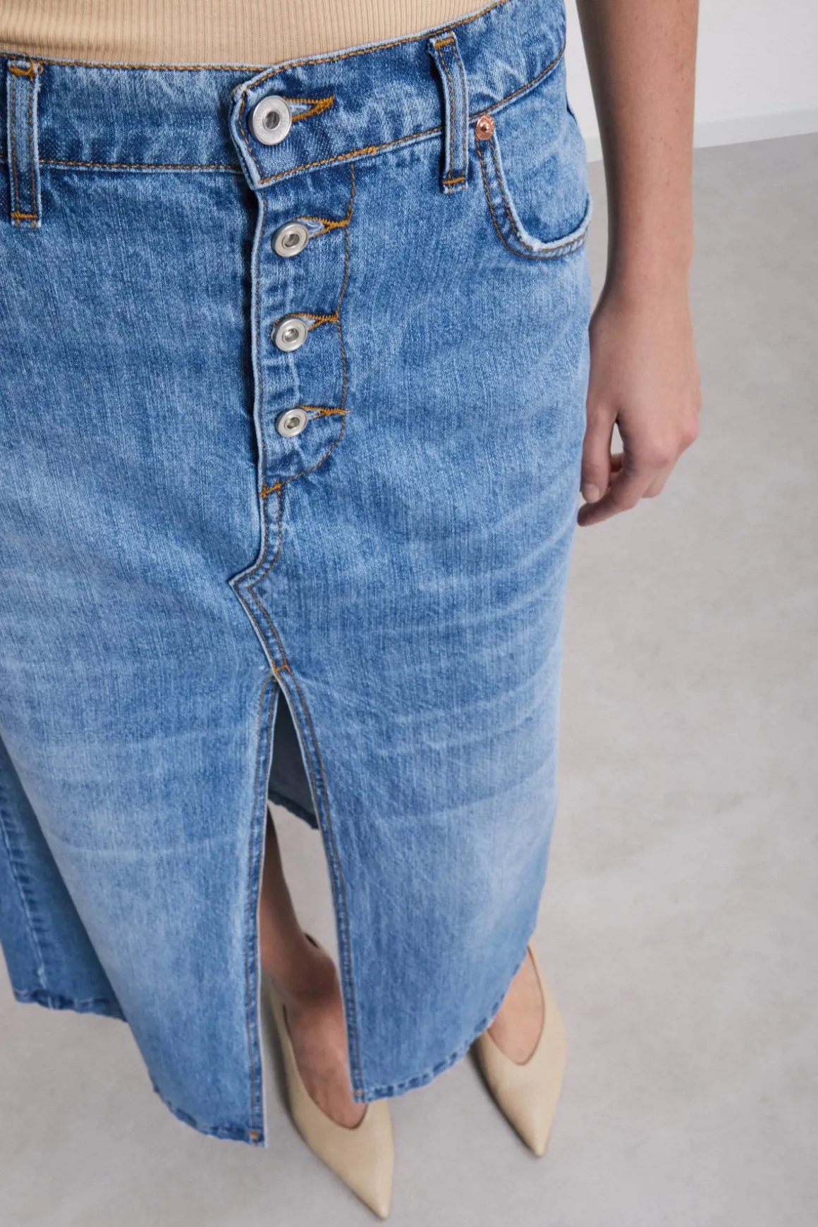 Jupe longue jeans