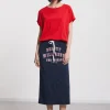 Jupe midi en coton