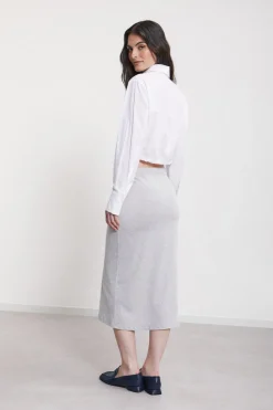 Jupe midi en coton