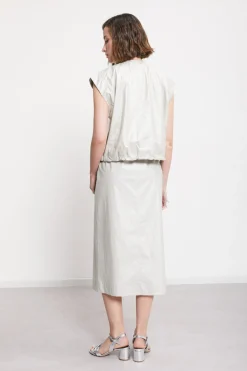 Jupe midi en coton