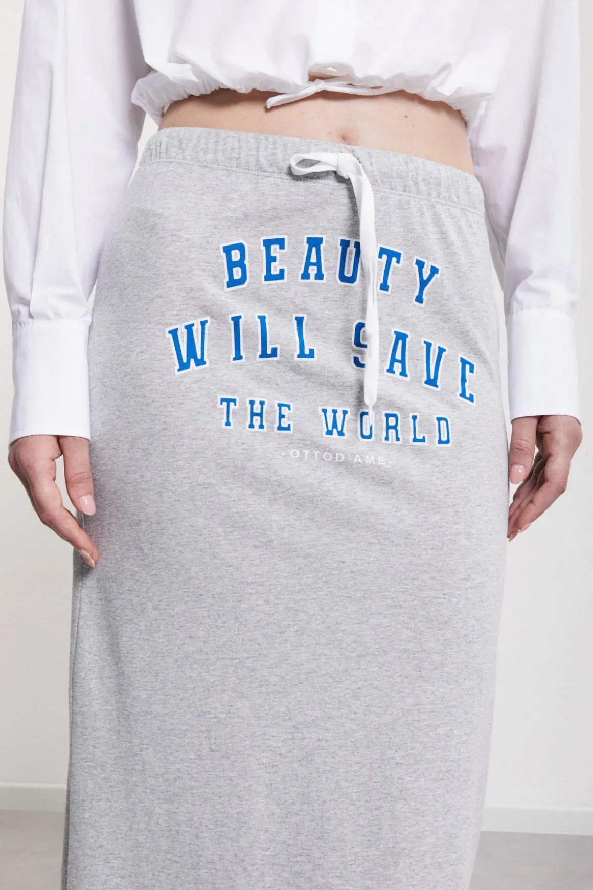 Jupe midi en coton