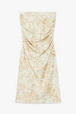 Jupe midi en jersey de coton imprimé