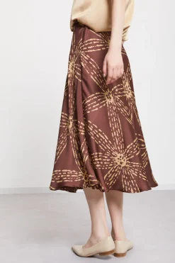 Jupe midi en satin de viscose