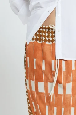 Jupe midi en viscose
