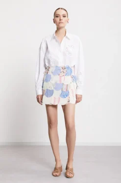Mini jupe patchwork