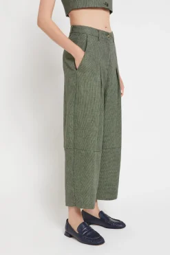 Pantalon carotte fit en lin