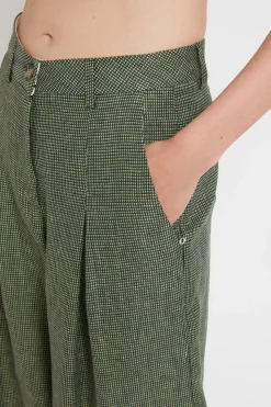 Pantalon carotte fit en lin