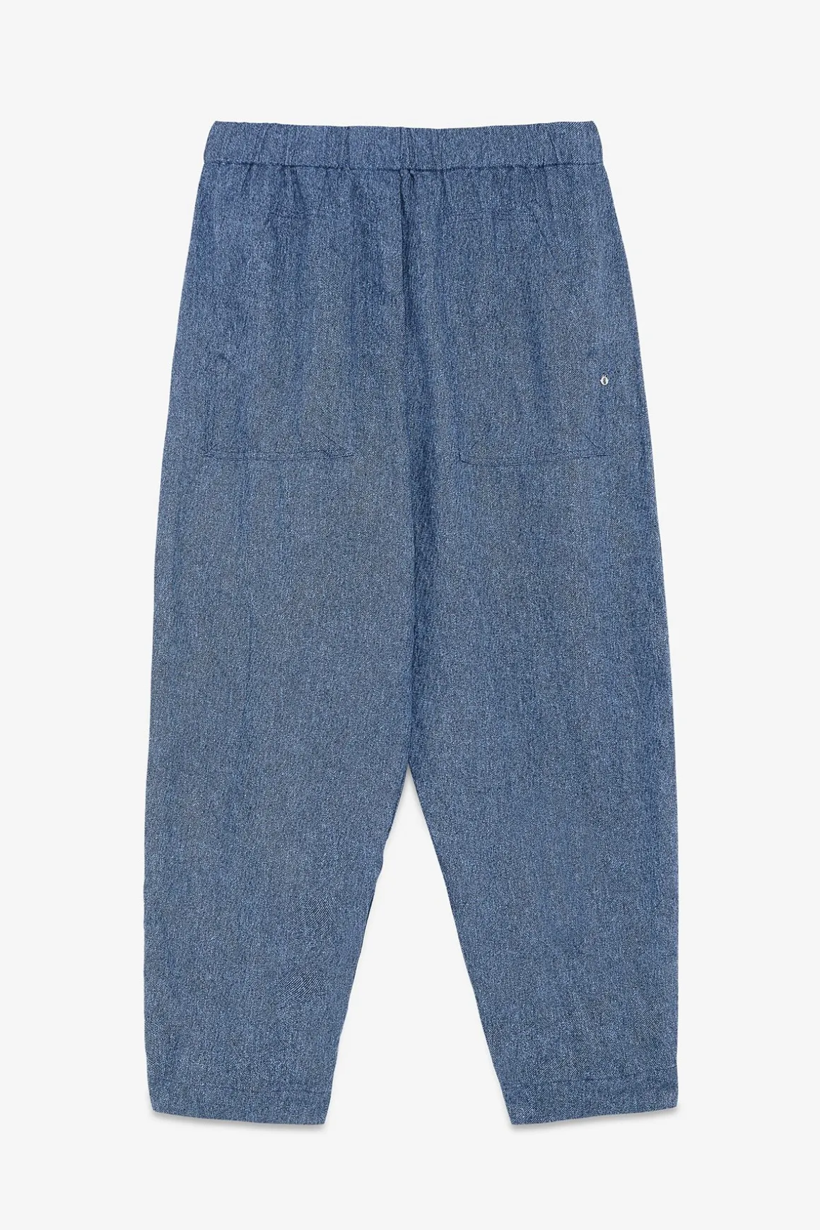 Pantalon carotte fit en lin imprimé