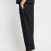 Pantalon carotte fit en popeline