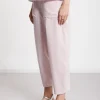 Pantalon carotte fit en popeline