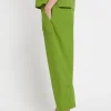 Pantalon carotte fit en popeline