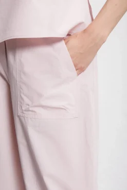 Pantalon carotte fit en popeline