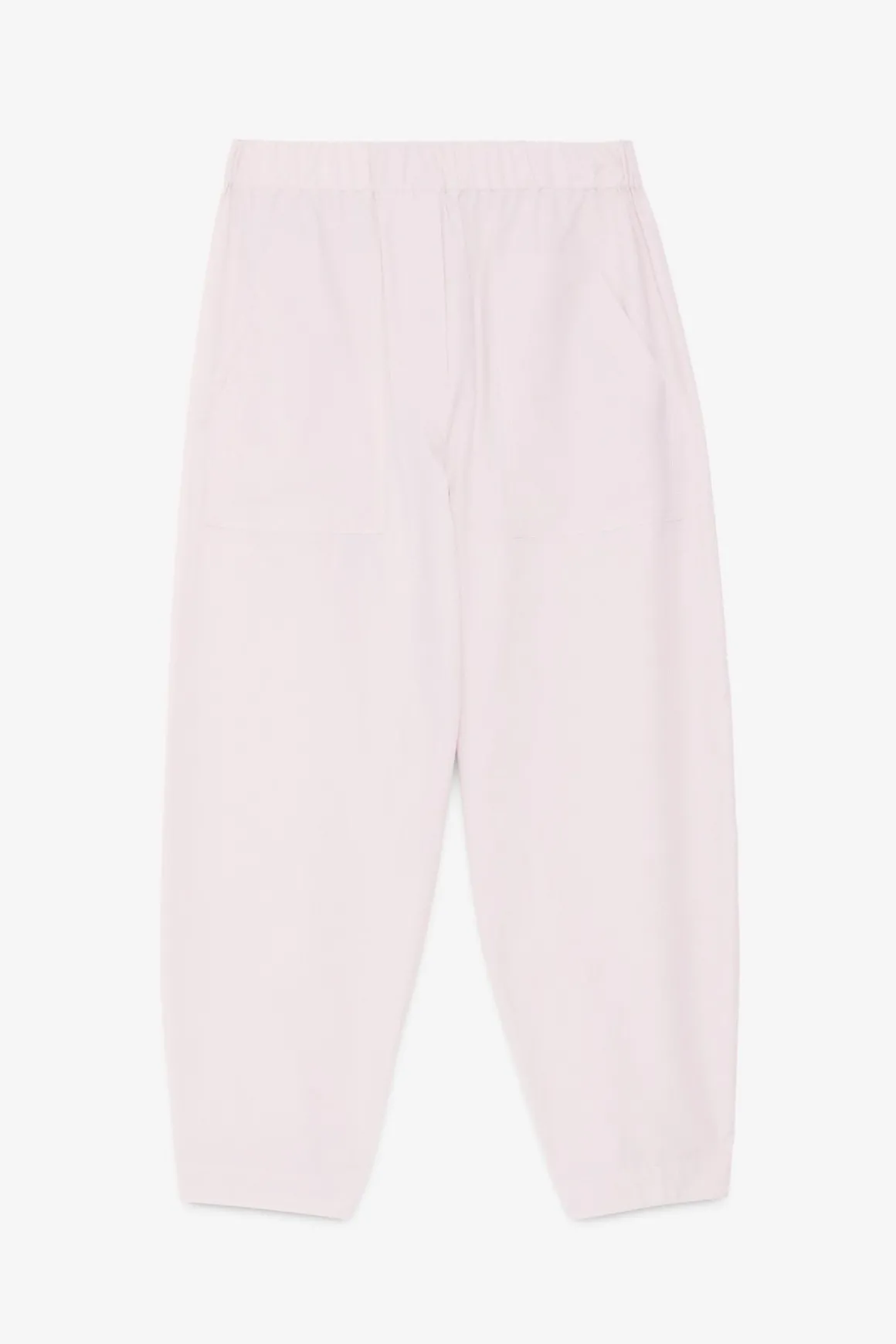 Pantalon carotte fit en popeline