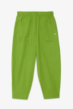 Pantalon carotte fit en popeline