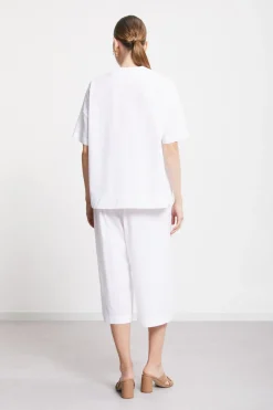 Pantalon cropped en popeline