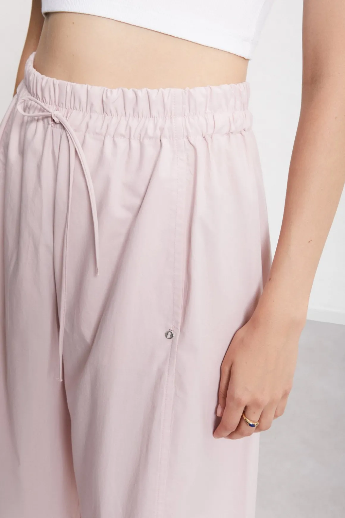 Pantalon cropped en popeline