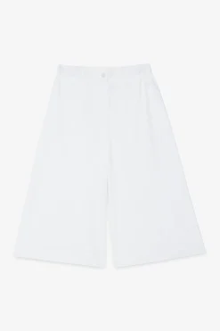 Pantalon cropped en popeline