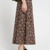 Pantalon culotte en coton imprimé