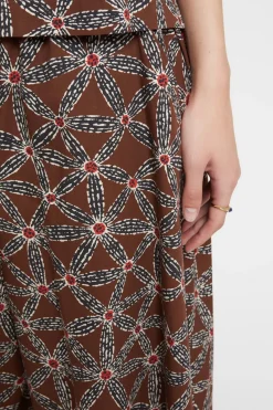 Pantalon culotte en coton imprimé