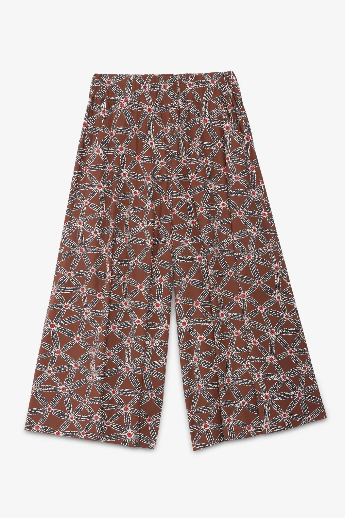 Pantalon culotte en coton imprimé