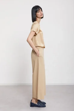 Pantalon culotte en popeline