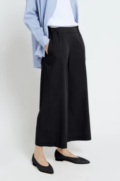 Pantalon culotte en popeline