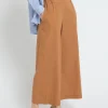 Pantalon culotte en popeline