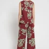 Pantalon culotte en popeline imprimée