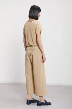 Pantalon culotte en popeline
