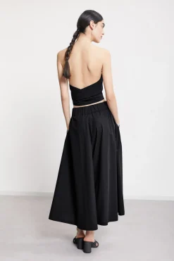 Pantalon culotte en popeline